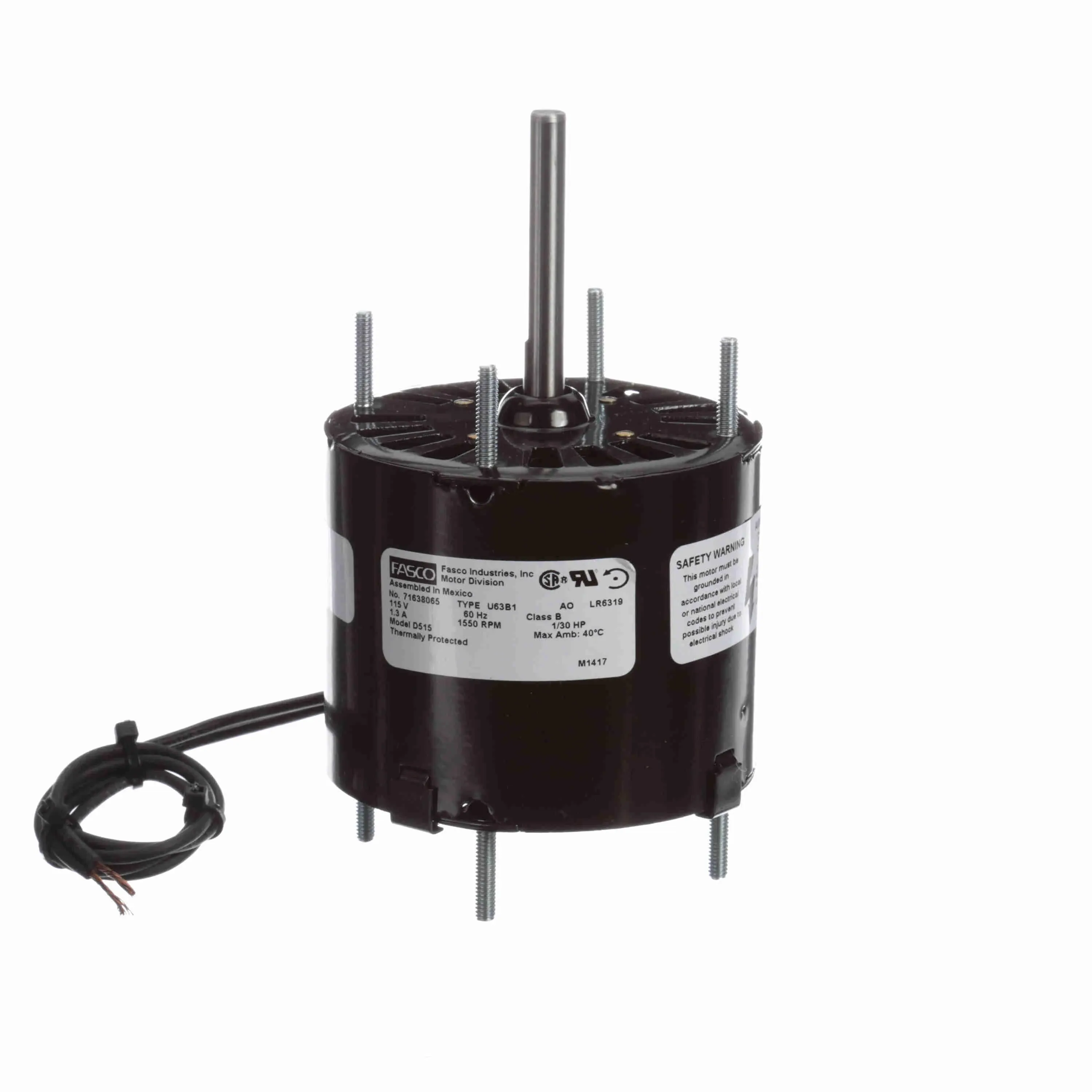 FASCO D515 Hvac Motor 1/30 Hp 1550 Rpm 115v 3.3 | AC7LTW 38N541