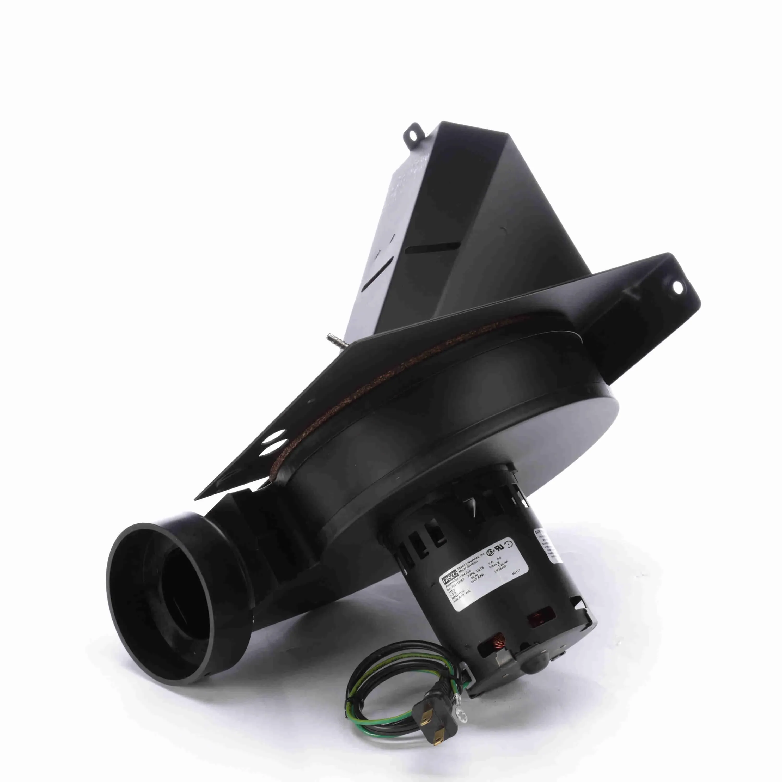 Round Outlet Shaded Pole Draft Inducer Blower, 115 V, No Flange