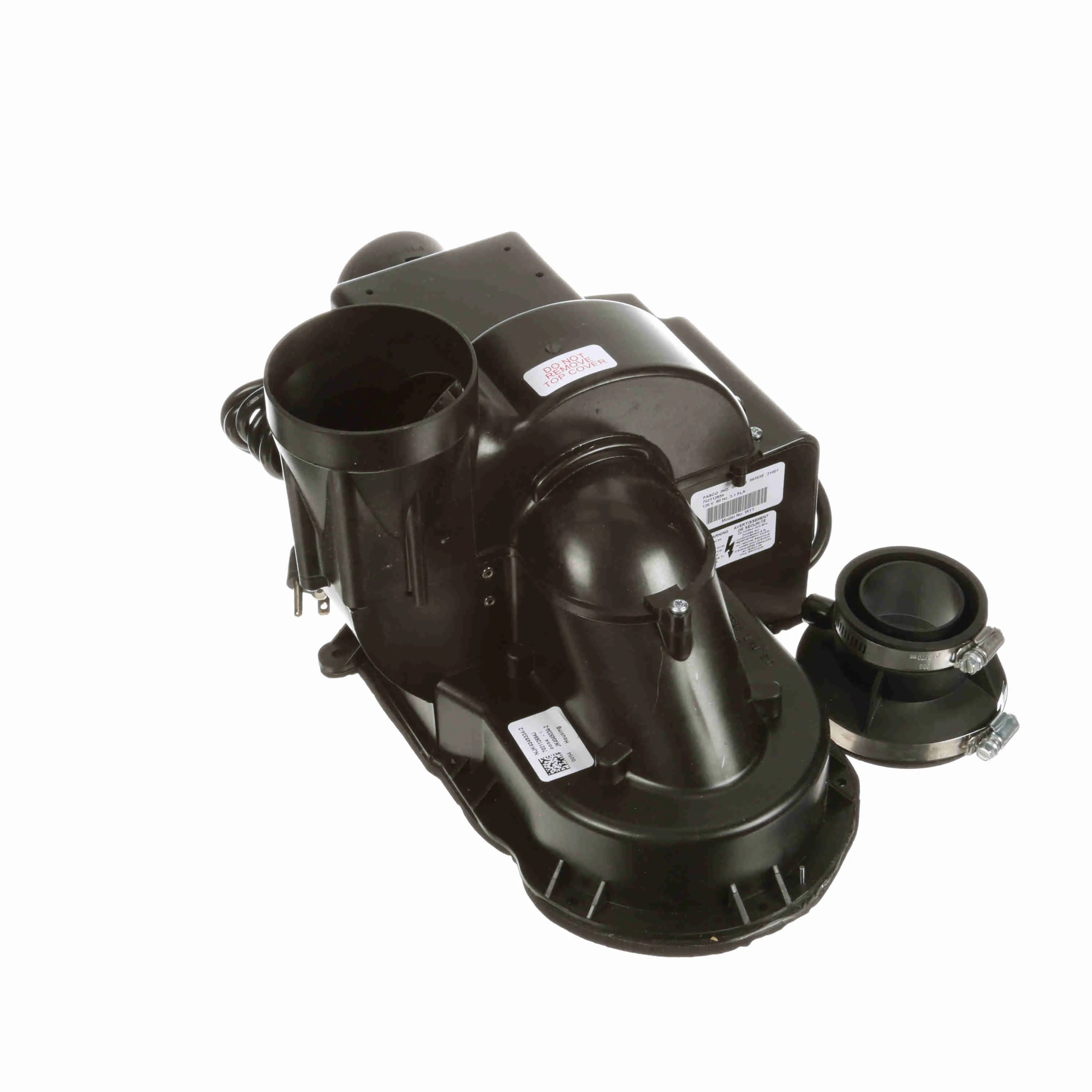 Round Outlet Shaded Pole Draft Inducer Blower, 120 V, No Flange