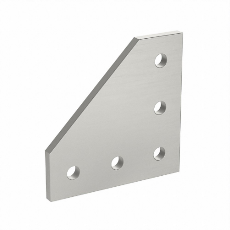 FATH INC 093VL6060 Joining Plate, 90 Deg. Angled Flat Plate, 59 mm x 59 mm x 4 mm, 5 17/64 mm Slot Width | CP4XVD 55MT48