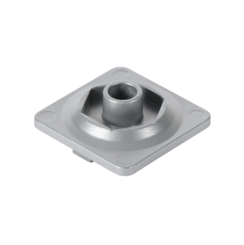 Swivel Caster Adapter Plate, Silver, 40 x 40mm, Steel, Slot Size 8