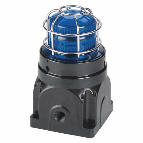 FEDERAL SIGNAL G-STR-230-D-B Strobe Light, Blue, Xenon, 24 to 240VAC, 21 Joules, 10000 hr Lamp Life, Fresnel, 60 | CP4YEQ 46KT87