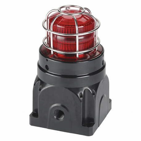 FEDERAL SIGNAL G-STR-024-D-R Strobe Light, Red, Xenon, 24V DC, 21 Joules, 10000 hr Lamp Life, Fresnel, 1.50A DC | CP4YER 46KT78