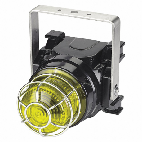 FEDERAL SIGNAL G-STR-230-T-Y Strobe Light, Yellow, Xenon, 24 to 240VAC, 21 Joules, 10000 hr Lamp Life, Fresnel | CP4YET 46KU13