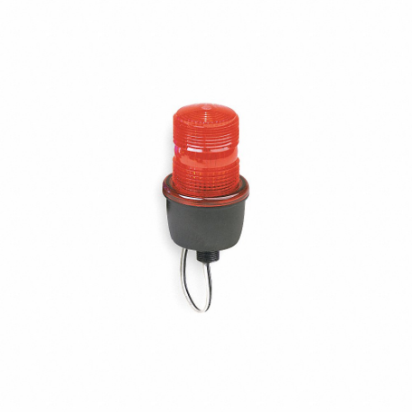 FEDERAL SIGNAL LP3ML-024R Low Profile Warning Light, Red, Steady Burn LED, 24V DC, 2.2 Joules, Fresnel, 0 | CP4YKZ 2KFD8