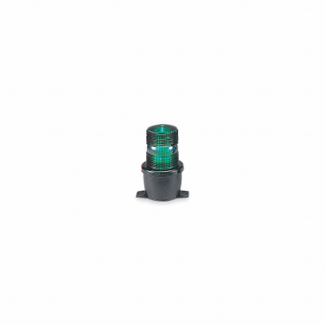 FEDERAL SIGNAL LP3TL-120G Low Profile Warning Light, Green, Steady Burn LED, 120V AC, 4.1 Joules, Fresnel, 0 | CP4YKQ 2KFE4