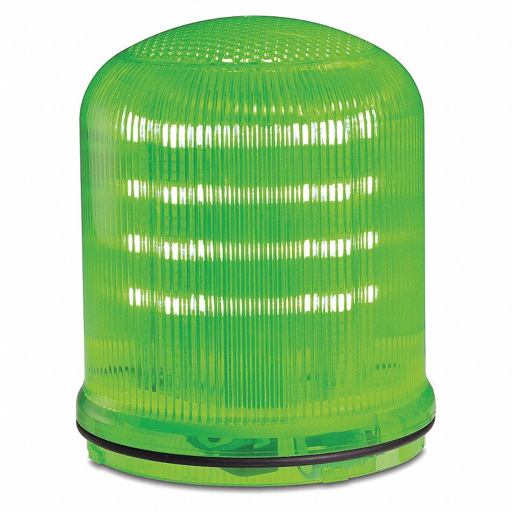FEDERAL SIGNAL SLM100G Beacon Warning Light, Green, LED, 12 to 24VAC/DC or 120 to 240VAC, 16 Candela | CP4YNC 436M11
