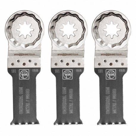 FEIN POWER TOOLS 63502151270 Oscillating Tool Blade, 1 1/8 Inch Blade Width, 2 1/4 Inch Blade Length, 3 Pieces | CP4YUZ 48ZC07