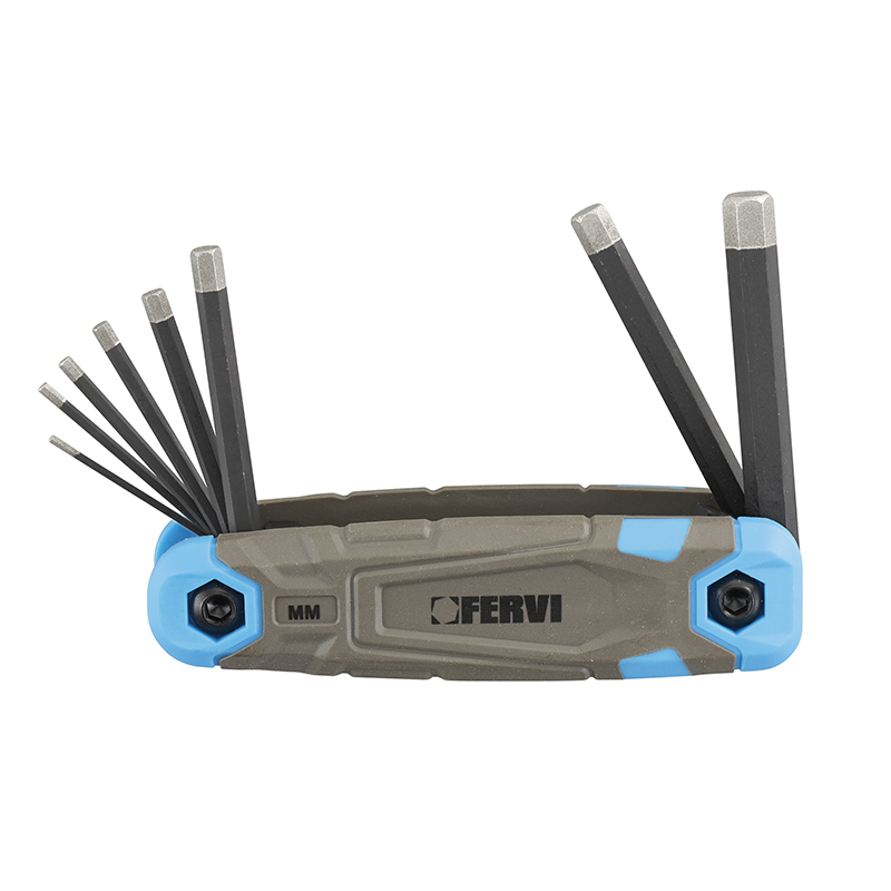 FERVI 0558/EM Hex Key Set, With Diamond Tip, 1.5 to 8 mm Size, 8 pcs. | CF3RBC