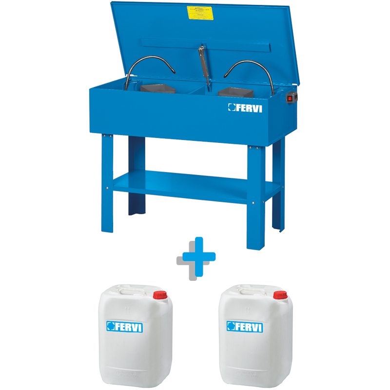 Parts Washer Kit, With Dual Pump and Detergent Liquid, 150 L Tub Capacity