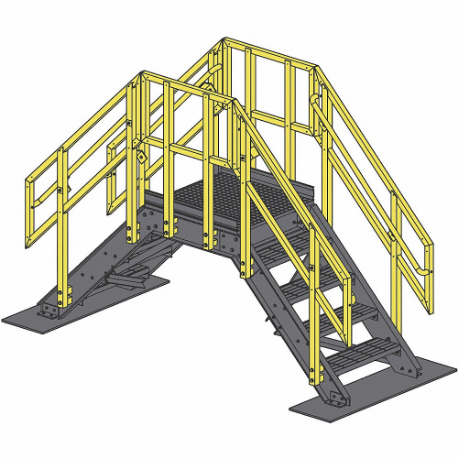 Roof Crossover System, 12 Inch Vertical Clearance, 12 Inch Bottom Width, Open Grip