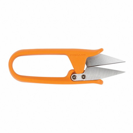 Thread Clip Snip, Ambidextrous, 5 Inch Overall Length, Straight, Pointed, Orange