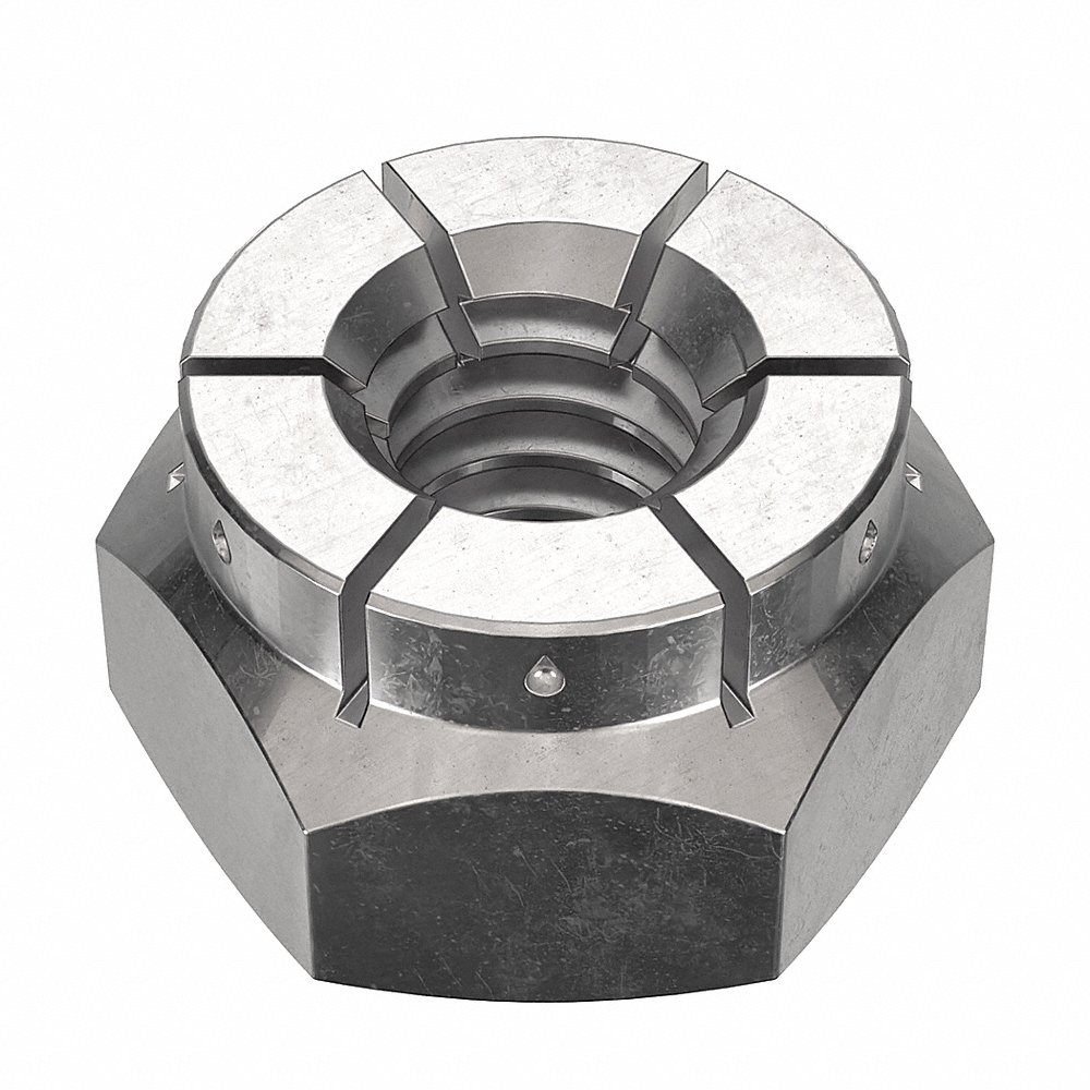 FLEXLOC 50FAC-420 Lock Nut, 1/4-20 Thread Size, 18-8 Stainless Steel, 25PK | CG8VBQ 44ZN25