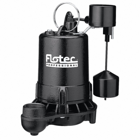 FLOTEC E50VLT Sump Pump, Cast Iron, Vert. Switch, 1/2HP | CP6BZT 58MW86