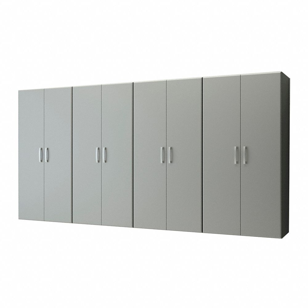 Cabinet Storage Center, 144 Inch Wd, 16 Inch Dp, 72 Inch Ht, Silver