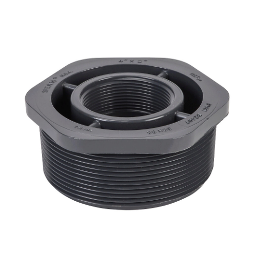 Flowline Reducer Bushing, Pvc, 4 Inch Male Npt To 2 Inch Female Npt