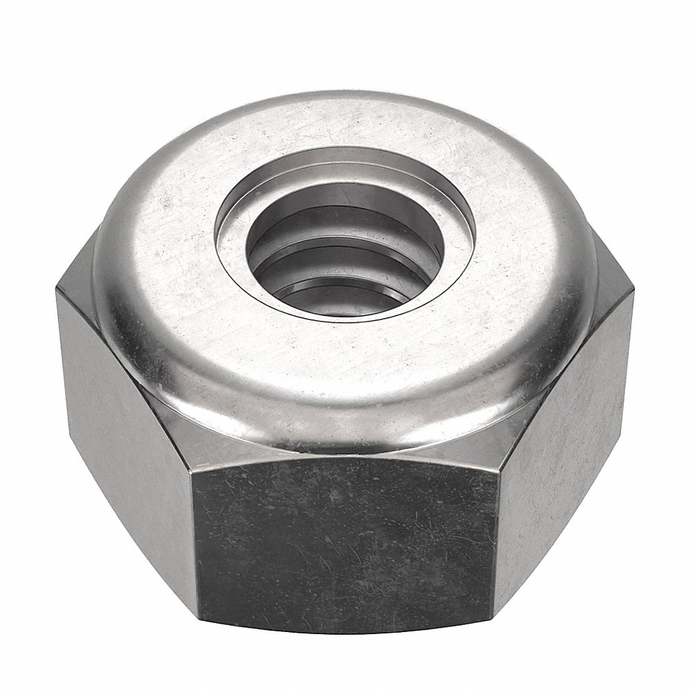 FOREVERBOLT FBLN1024P50 Lock Nut, 0.375 Inch Flange Dia., #10-24 Thread Size, 18-8 Grade, 50PK | CG8VPK 53ME52