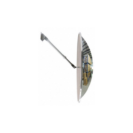 FRED SILVER PC-30-T Convex Security Mirror, Indoor, Round, Polycarbonate, 30 Inch Dia, Hardboard | CP6FBV 797ZM9