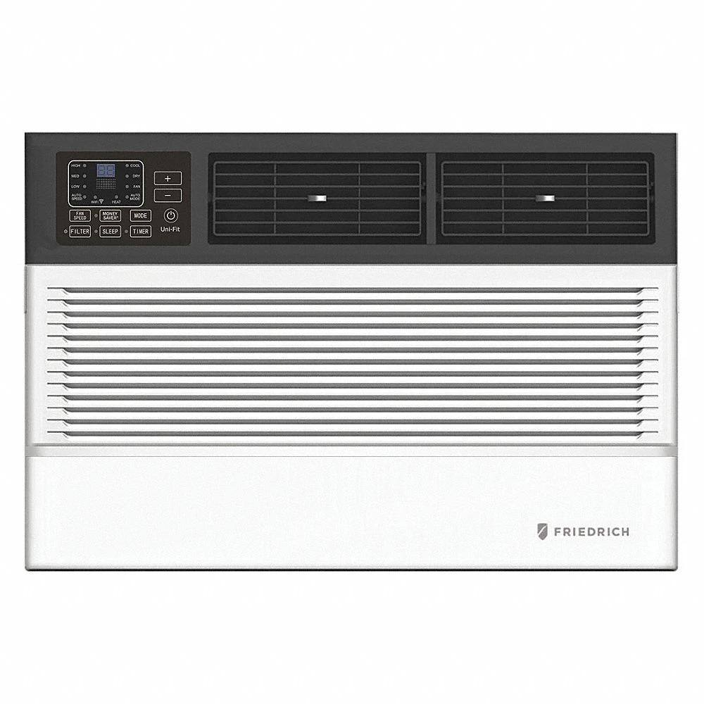 Through-the-Wall Air Conditioner, 8000 BtuH, 300 sq ft-350 sq ft, 115V AC, 5-15P