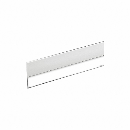 Self Stick Door Sweep, Single Fin, Vinyl, 1 Inch Flange Height, 1 1/2 Inch Insert Size