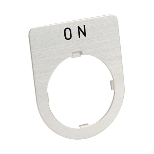 Legend Plate, Brass, Rectangular, Silver Field, Silver Background, Black Engraved Text