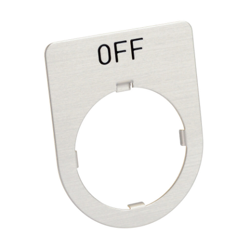 Legend Plate, Brass, Rectangular, Silver Field, Silver Background, Black Engraved Text