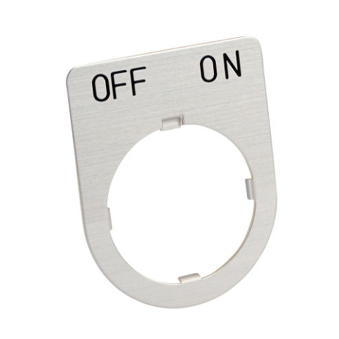 Legend Plate, Brass, Rectangular, Silver Field, Silver Background, Black Engraved Text