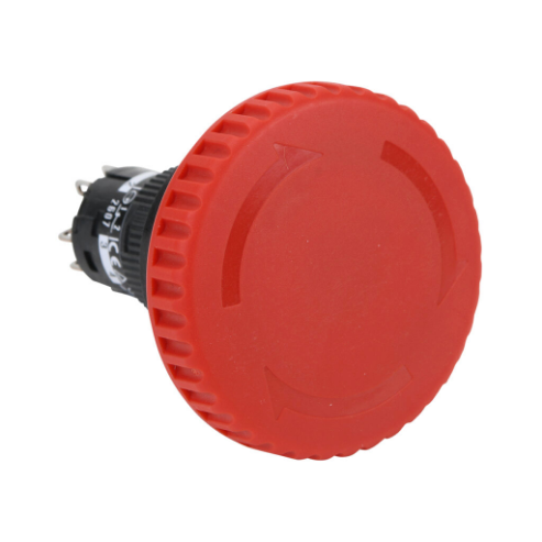 Emergency Stop Pushbutton, IP65, 16mm, Push To Lock, Pull Or Turn To Reset