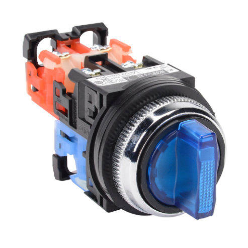 Selector Switch, 30mm, 3-Position, Maintained, LED Illuminated, 1 N.O./1 N.C. Contact