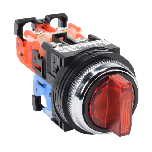 Selector Switch, 30mm, 3-Position, Spring Return From Right To Center/ Manual Return