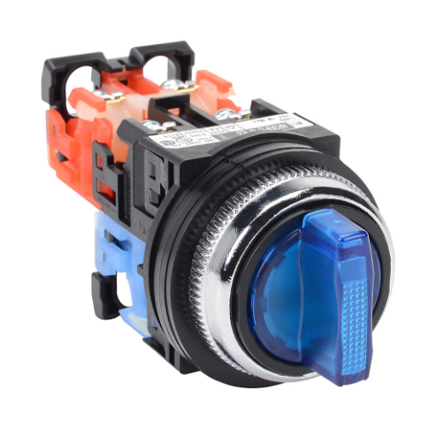 Selector Switch, 30mm, 3-Position, Spring Return From Right To Center/ Manual Return