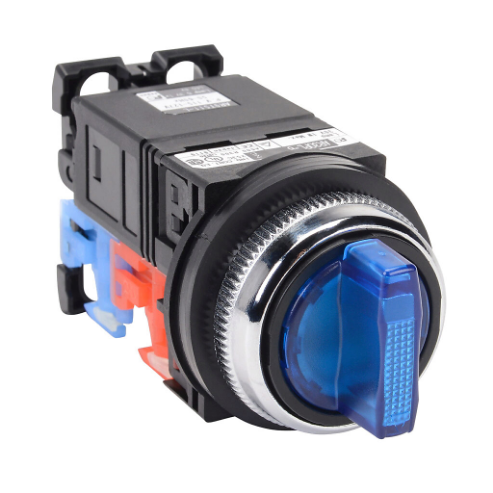 Selector Switch, 30mm, 3-Position, Spring Return From Right To Center/ Manual Return