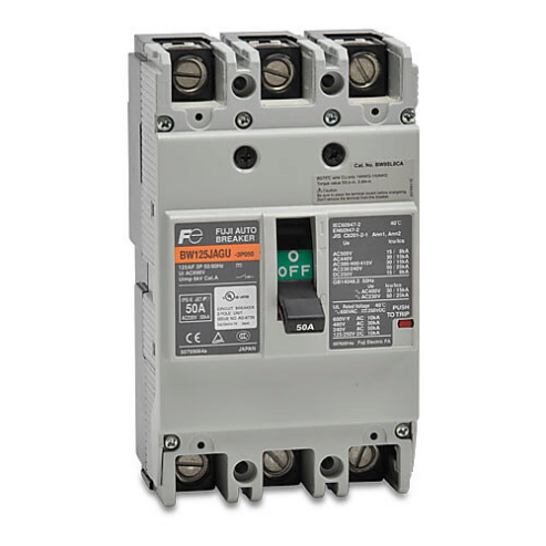 Molded Case Circuit Breaker, 125A Frame, 50A, 600 VAC/ 250 VDC, 3-Pole