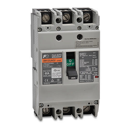 Molded Case Circuit Breaker, 125A Frame, 60A, 600 VAC/ 250 VDC, 3-Pole