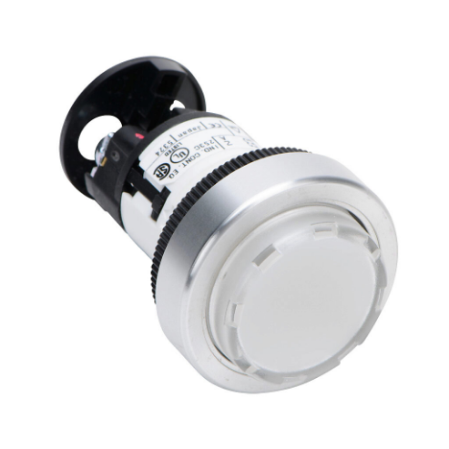 LED Indicating Light, Permanent Light Function, IP65, 22mm, White, 30mm, Round
