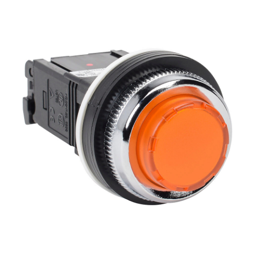 LED Indicating Light, Permanent Light Function, 30mm, Orange, 41mm, Extended Round