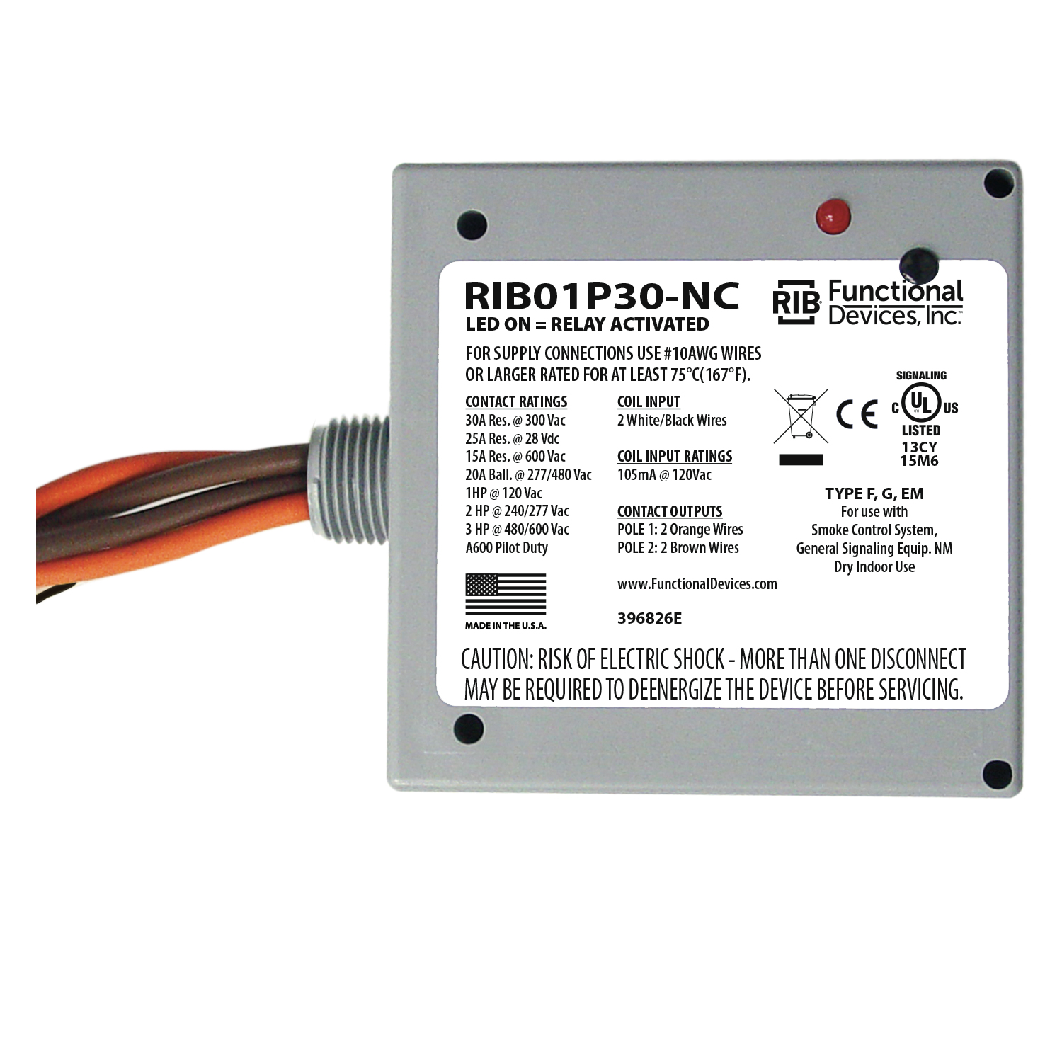 FUNCTIONAL DEVICES INC / RIB RIB01P30-NC