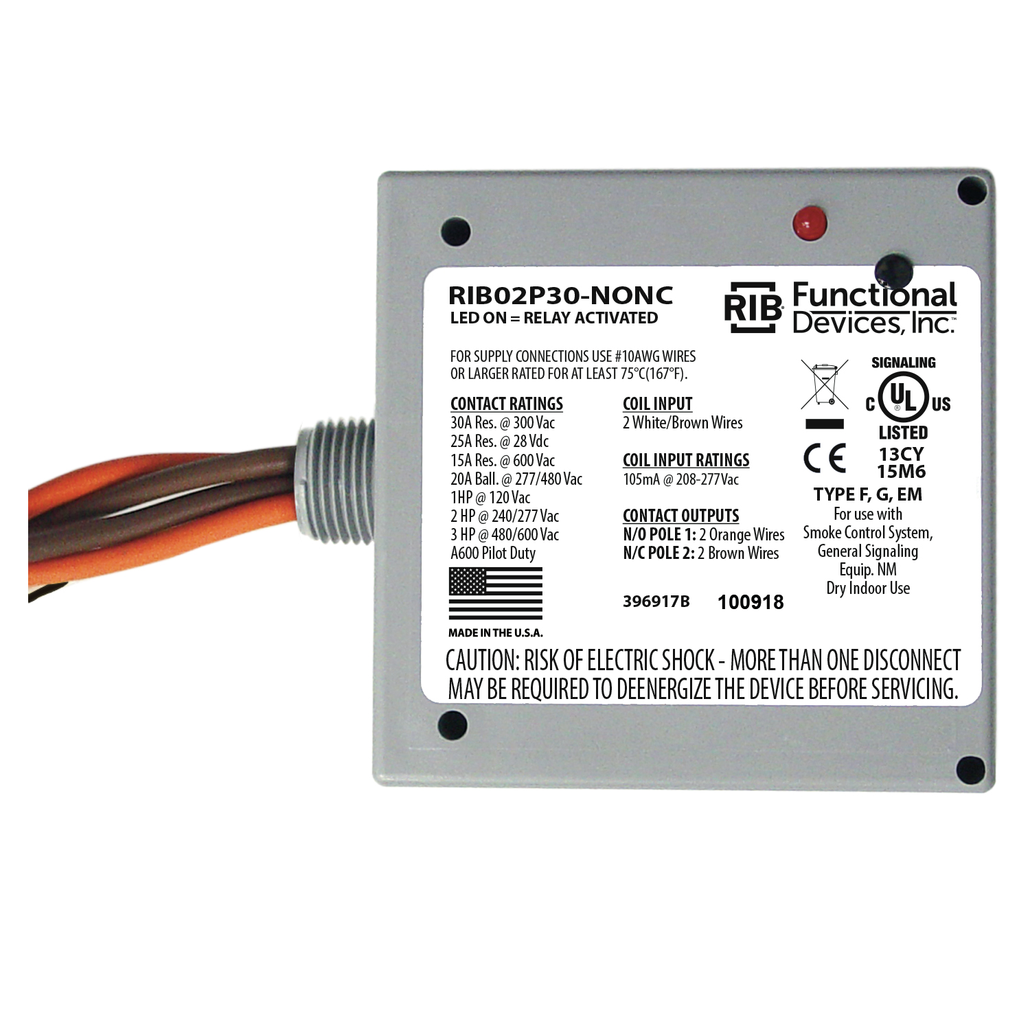 FUNCTIONAL DEVICES INC / RIB RIB02P30-NONC