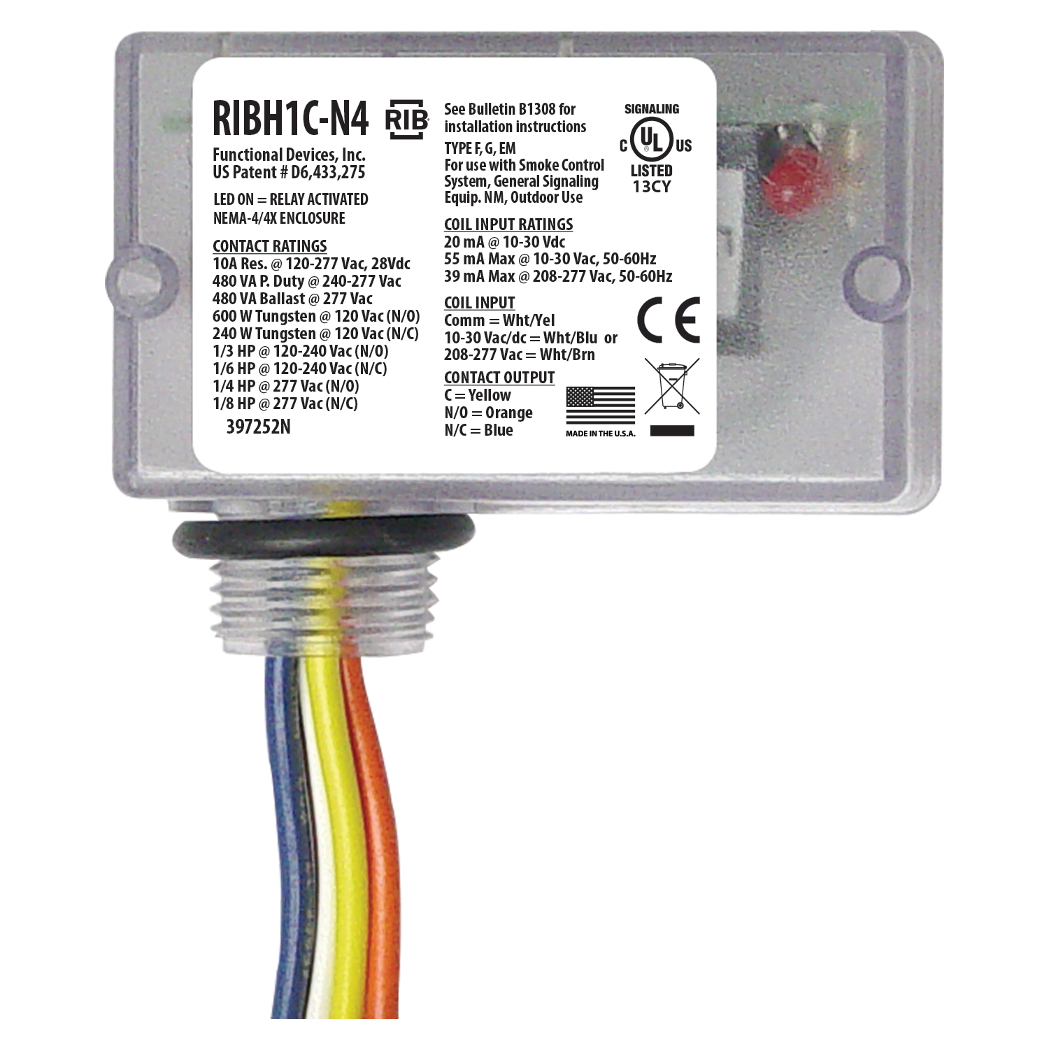 FUNCTIONAL DEVICES INC / RIB RIBH1C-N4