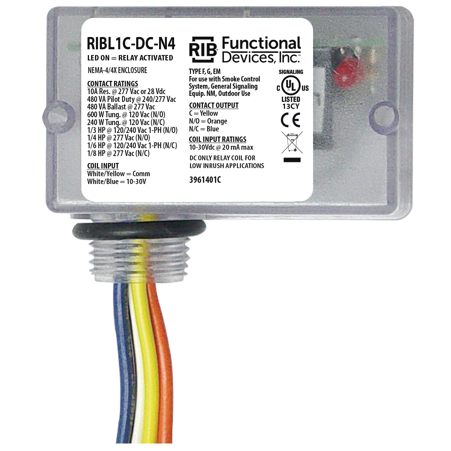 FUNCTIONAL DEVICES INC / RIB RIBL1C-DC-N4