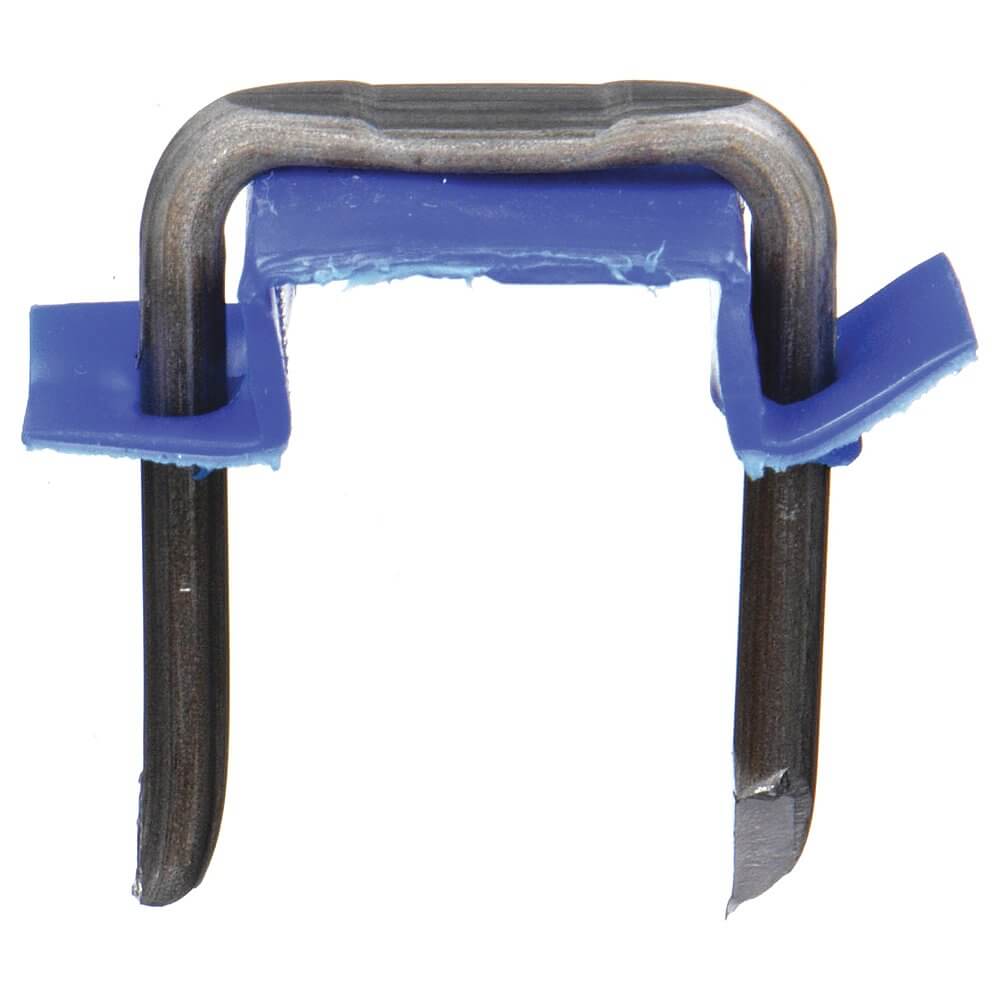 Cable Staple, Blue, 3/16 In Size, Plastic