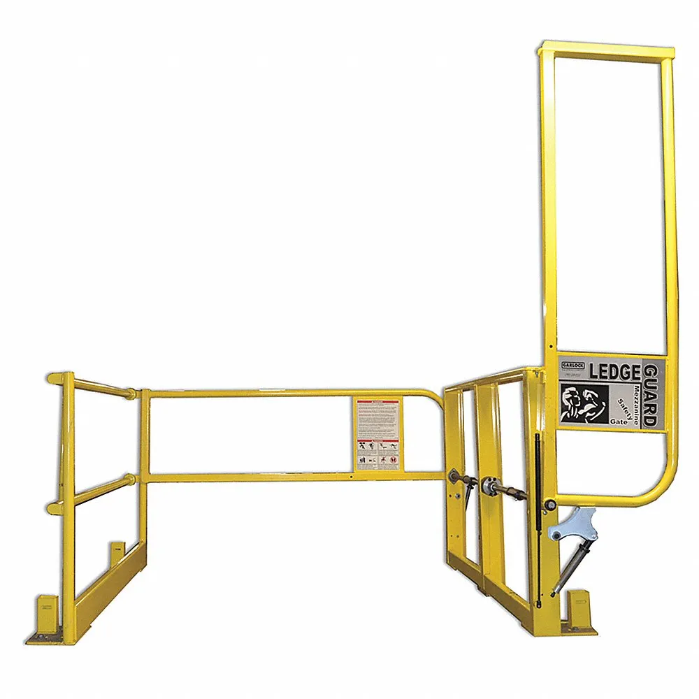 Mezzanine Pivot Safety Gate, 83 1/4 Inch x 75 Inch, Partially Assembled, Yellow