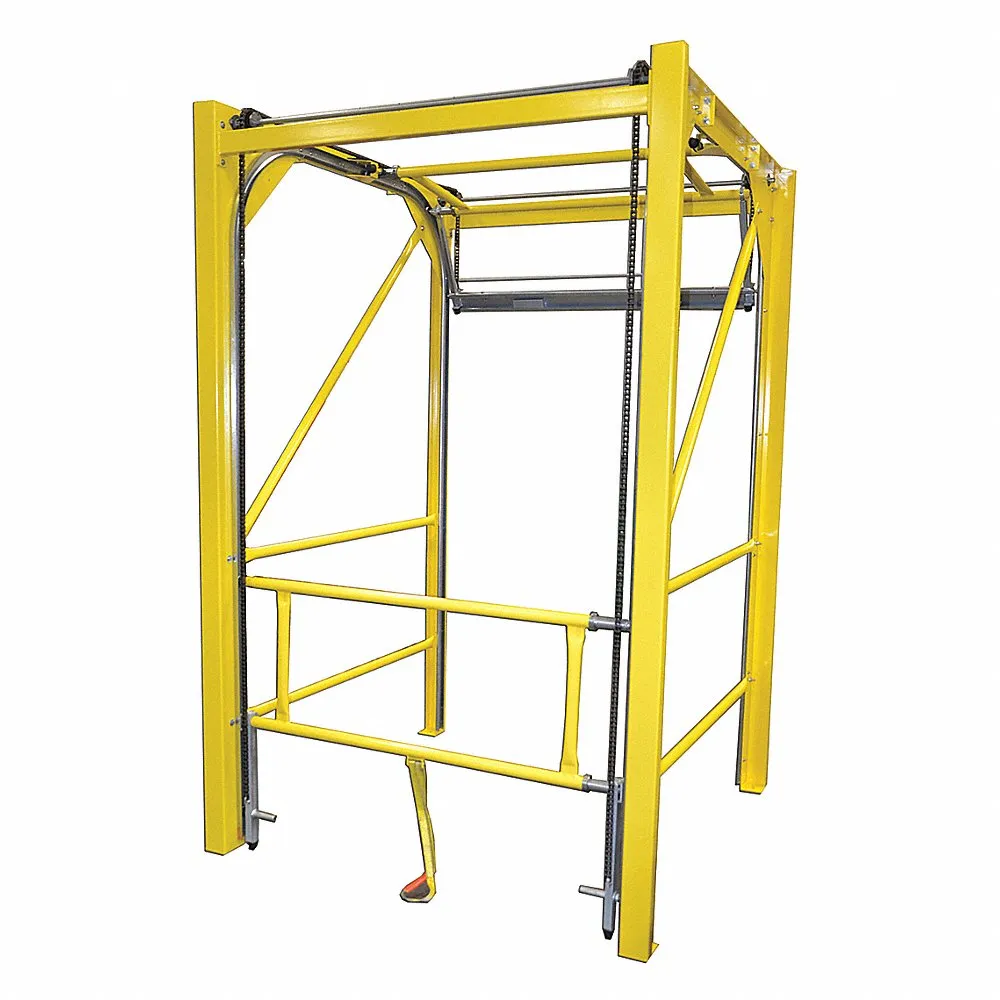 Vertical Safety Gate, 108 Inch x 106 Inch, Unassembled, Yellow, 42 Inch Gate Ht