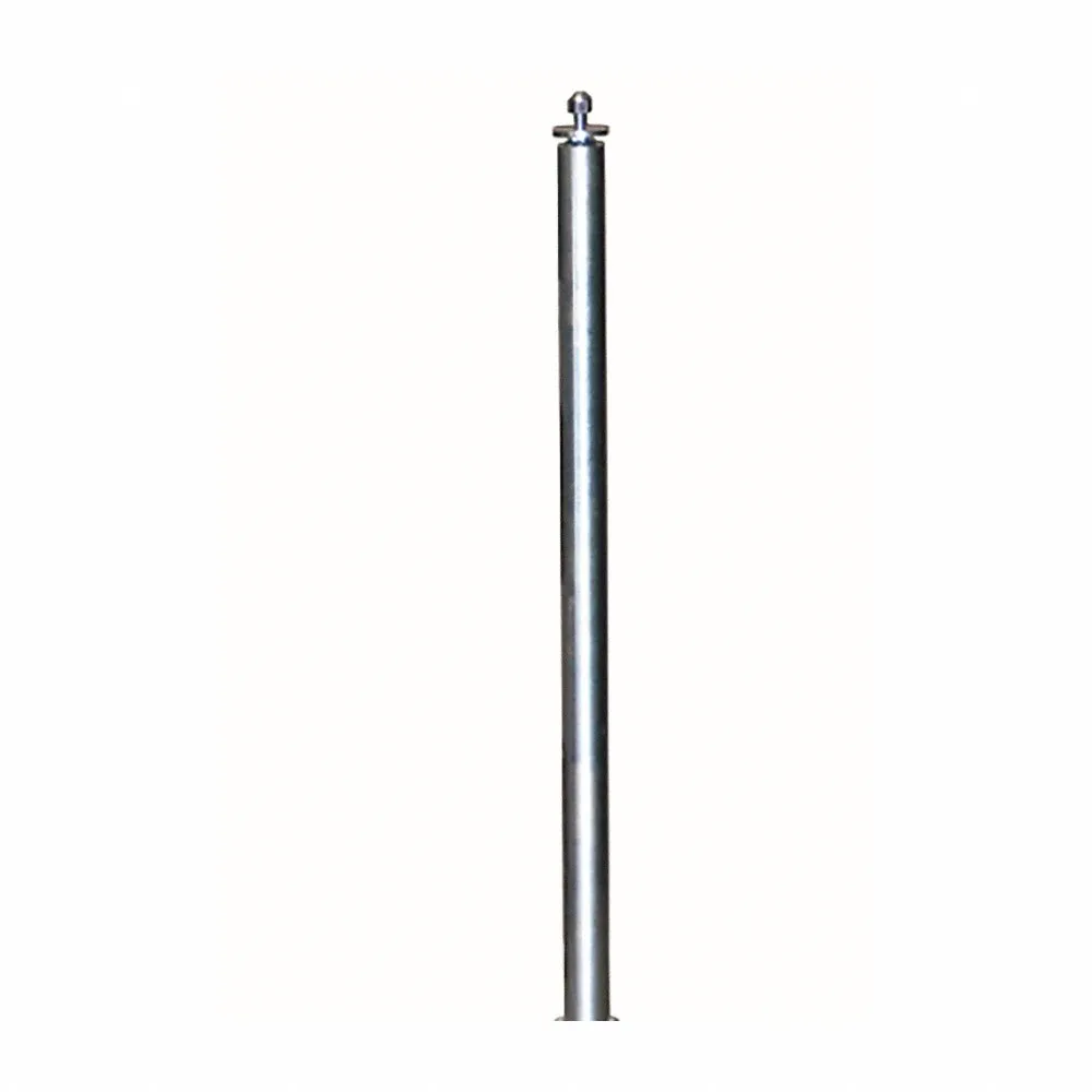 End Stanchion, 3 1/2 ft Ht, Permanent, Includes Hardware