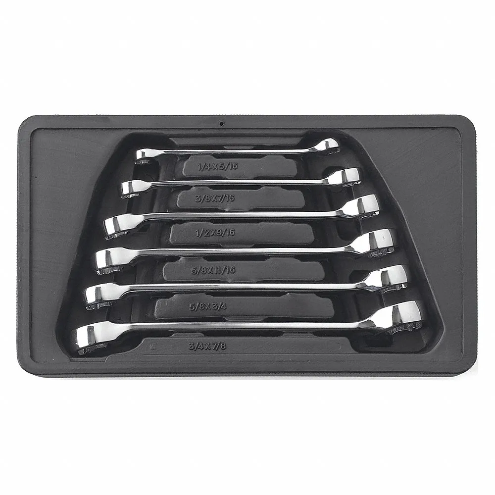 Flare Nut SAE Wrench Set, 6 Pcs