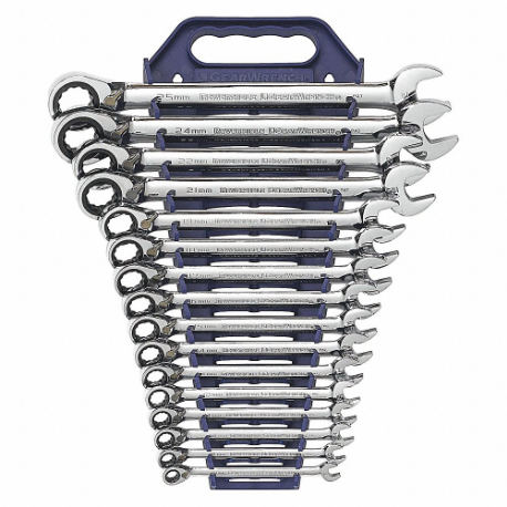 GEARWRENCH 9602N Combination RatchetingWrench, 16pc, Metric | CP6JHW 41YH18