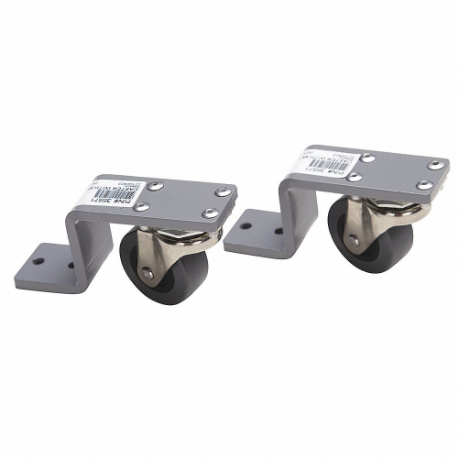 Load Lifter Front Swivel Caster, 5 Inch X 2 Inch X 3 Inch, Steel, Silver