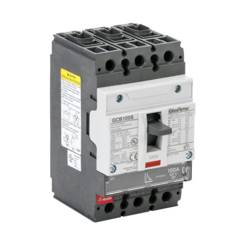 Molded Case Circuit Breaker, 100A Frame, 100A, 600Y/ 480 VAC/ 500 VDC, 3-Pole