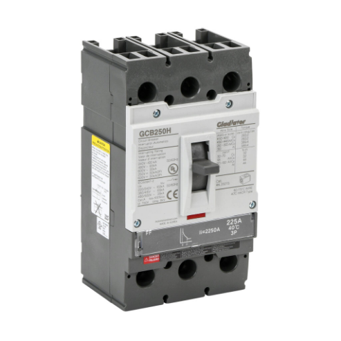 Molded Case Circuit Breaker, 250A Frame, 225A, 600 VAC/ 600 VDC, 3-Pole