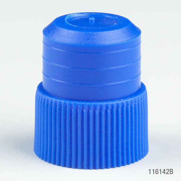 GLOBE SCIENTIFIC 116142B Plug Cap, Polyethylene, Snap On, Blue, 1000 PK | CP6MUL 52JW45
